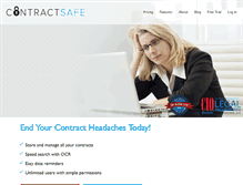 Tablet Screenshot of contractsafe.com